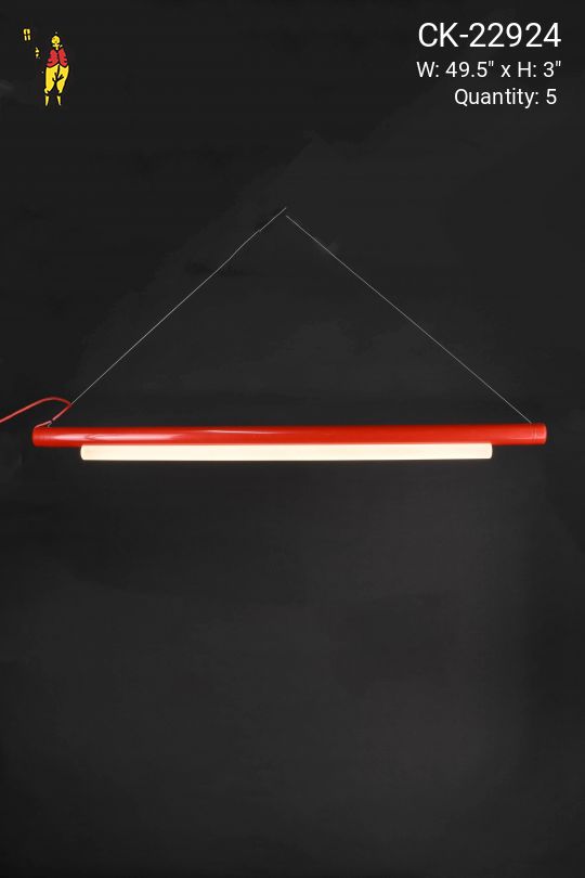 49" Modern Red *LED* Linear Hanging Fixture
