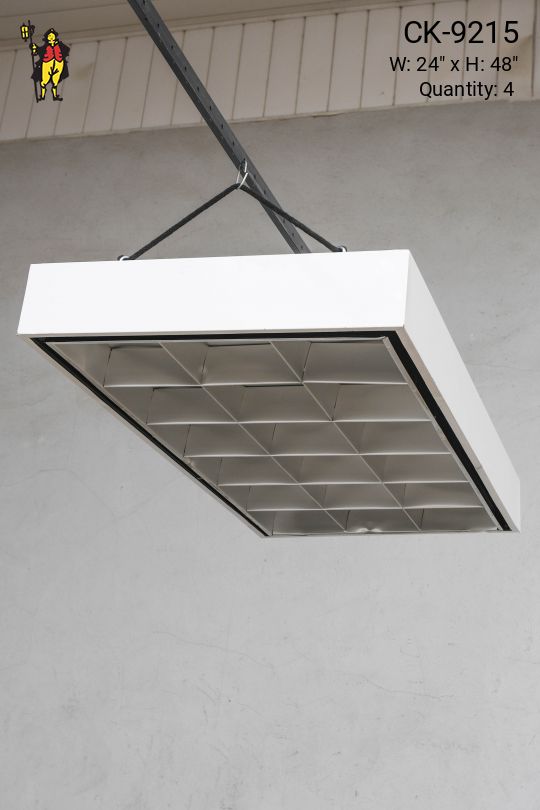 4' Flush Mount Box Fluorescent Fixture