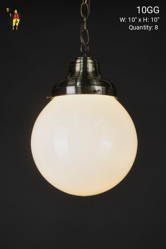 Hanging 10" Glass Globe