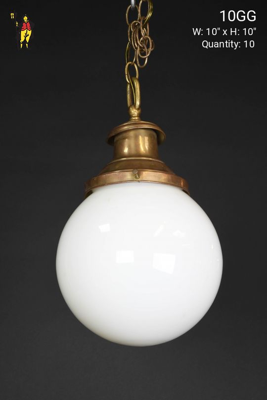 Hanging 10" Glass Globe