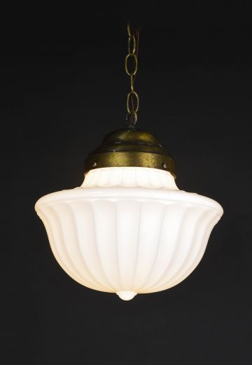 12" Hanging Scalloped Schoolhouse Globe
