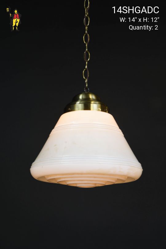Hanging 14" Art Deco Schoolhouse Globe