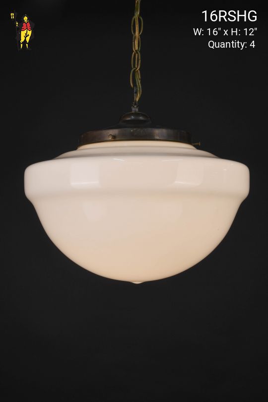 16" Ribbed Hanging School House Globe