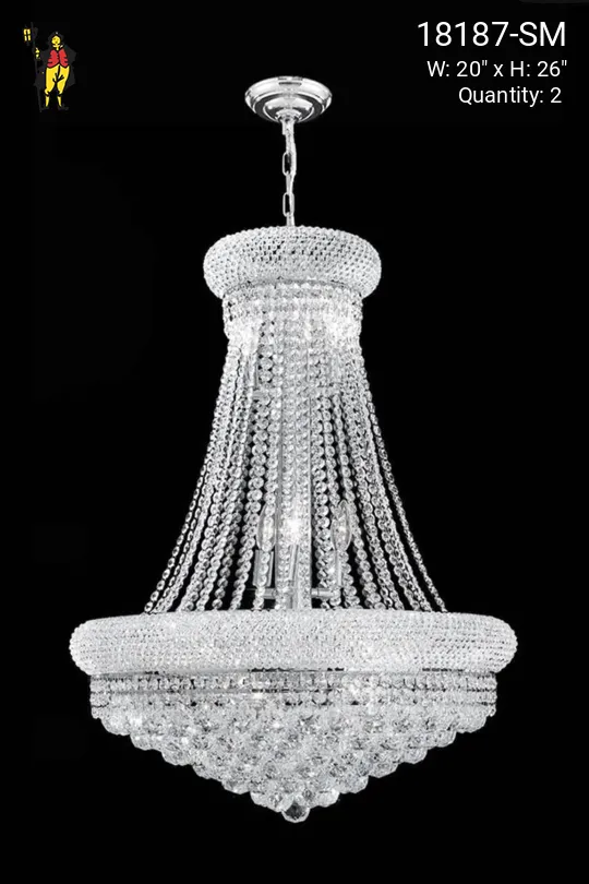 26" Crystal Basket Chandelier (Small)