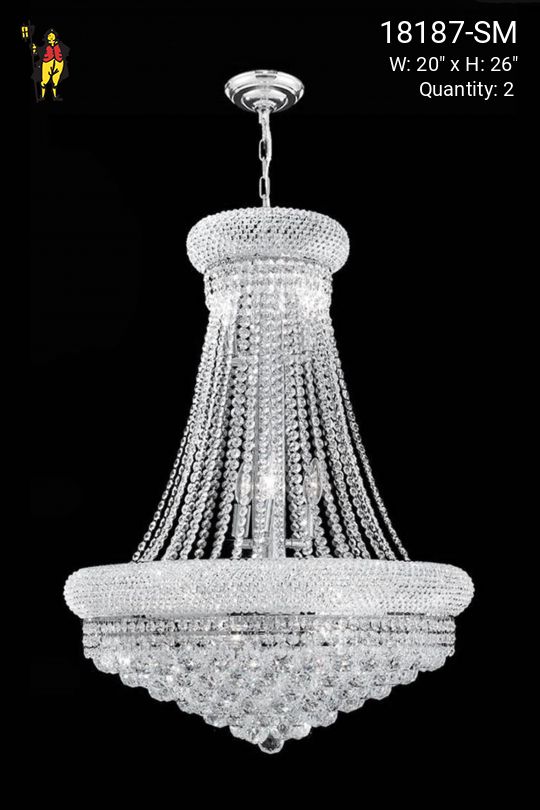 26" Crystal Basket Chandelier (Small)