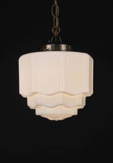 8" Deco Molded Bottom Hanging Globe