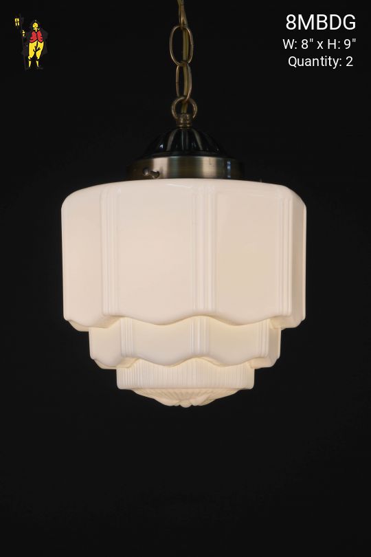 8" Deco Molded Bottom Hanging Globe