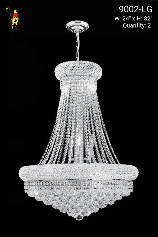 36" Crystal Basket Chandelier (Large)