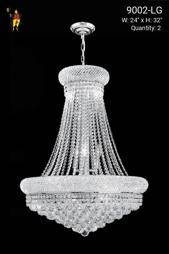 36" Crystal Basket Chandelier (Large)