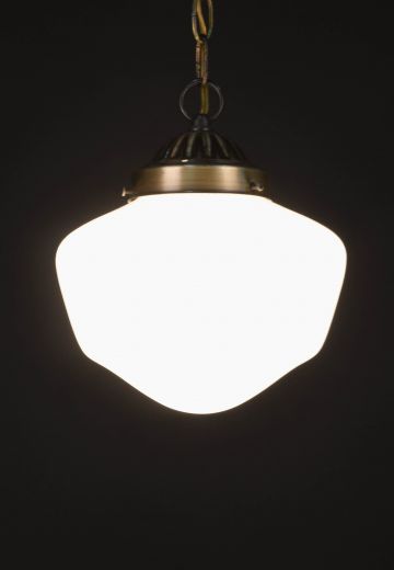 9" Elongated Hanging School House Globe