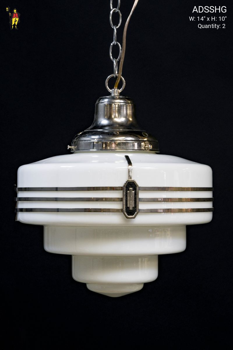Art deco schoolhouse lighting discount