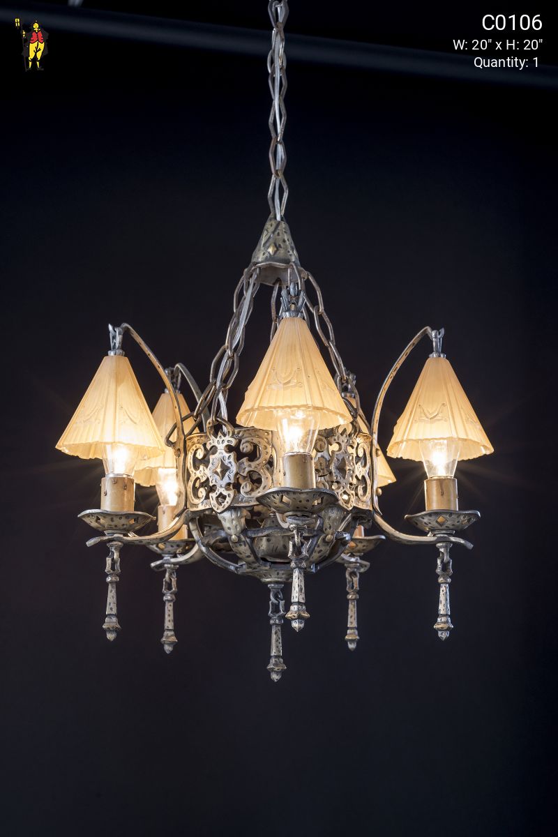 Antique arts and crafts chandelier discount