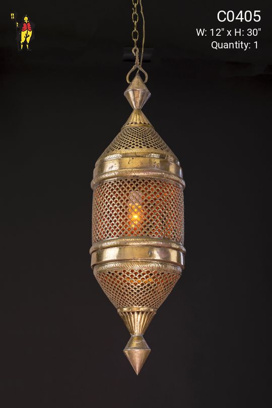Pierced Brass Moorish Lantern
