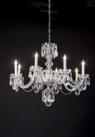 Crystal Curved Arm Chandelier