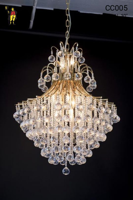 Crystal and Gold Chandelier