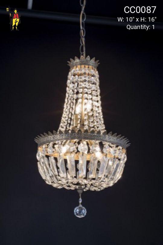 Petite Crystal Basket Chandelier