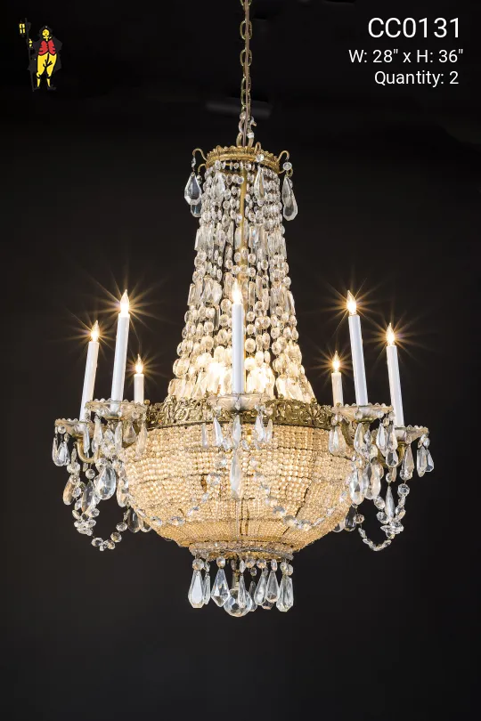 Empire Basket Crystal Chandelier