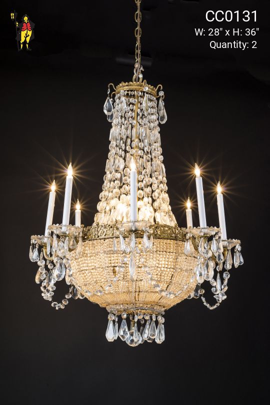 Empire Basket Crystal Chandelier