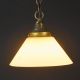 10" Cream Glass Cone Shade Pendant (3 1/4" Holder) #0