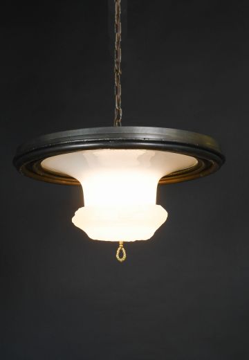 Blown Frosted Glass Chandelier