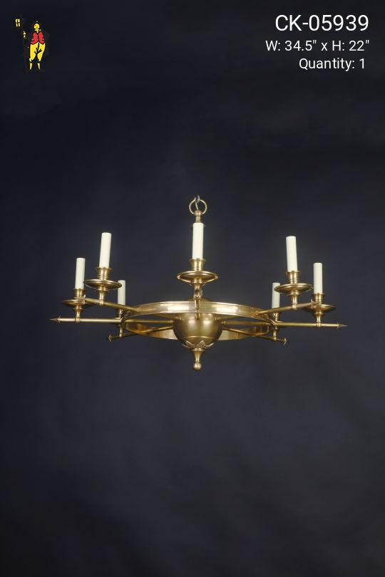 Brass Arrow Chandelier