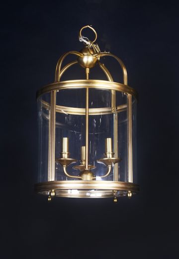 Three Candle Glass Hanging Lantern