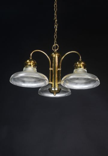 Kitchen Pendent w/Prismatic Glass Shades