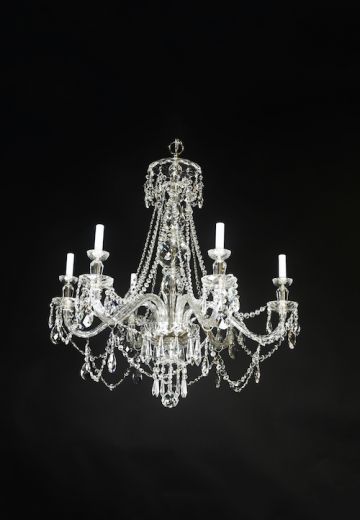Six Candle Crystal Chandelier