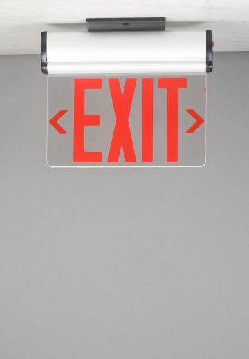 *LED* Clear Plastic Exit Sign