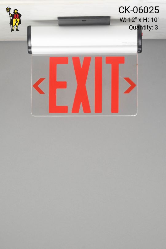 *LED* Clear Plastic Exit Sign