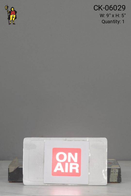Hanging Silver "On Air" Sign