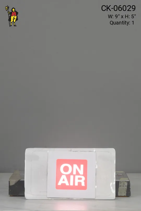Hanging Silver "On Air" Sign