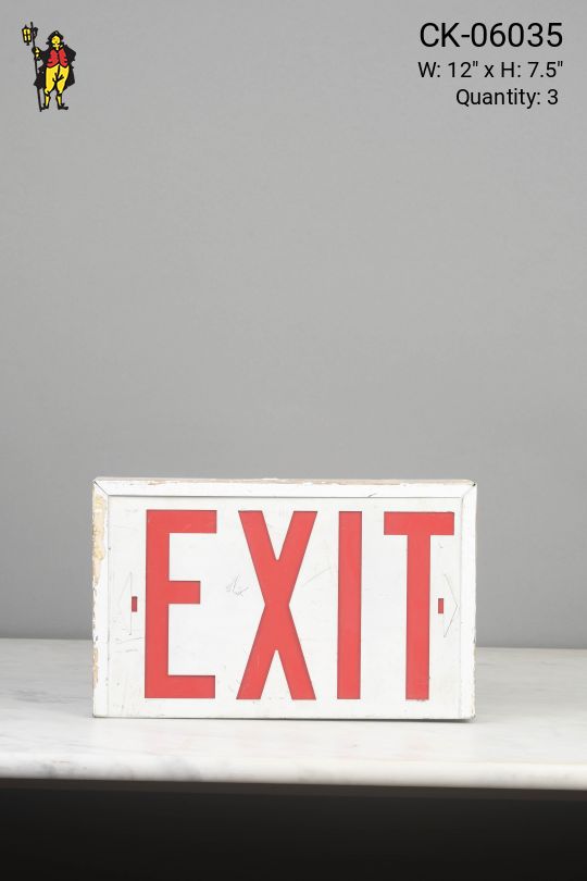 Silver "Exit" Sign