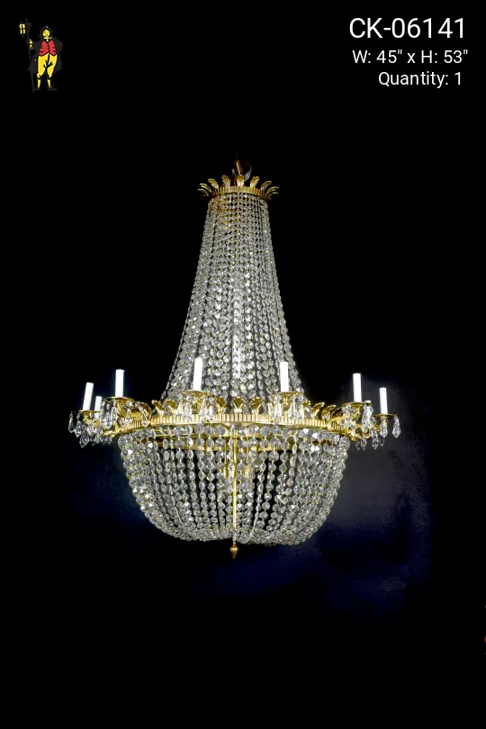 Twenty Four Light Crystal Empire Basket Chandelier (Large)