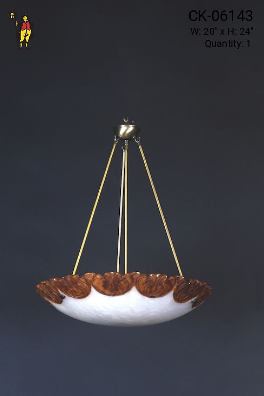 20" Glass Bowl Chandelier