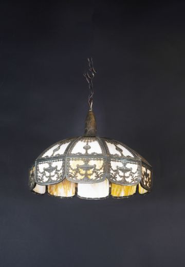 Large Art Glass Hanging Fixture