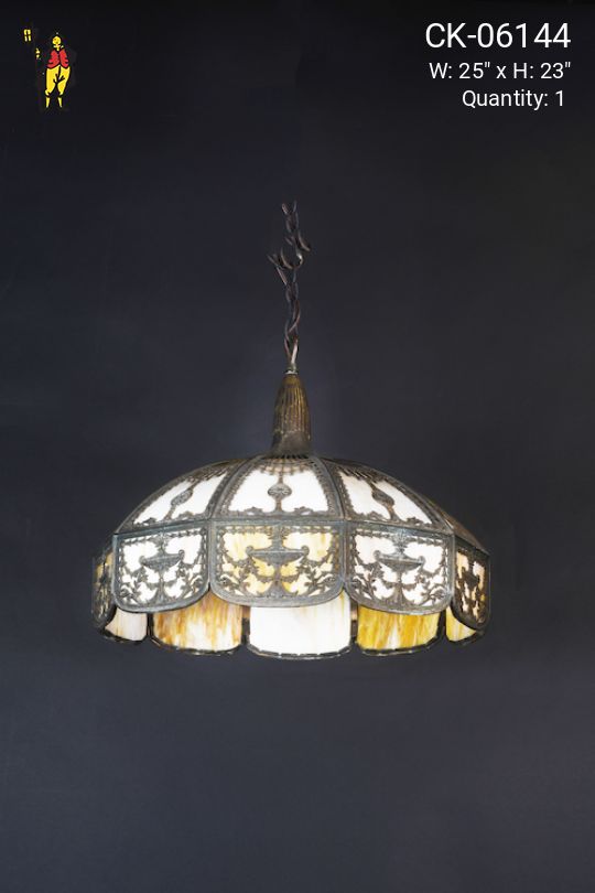 Large Art Glass Hanging Fixture
