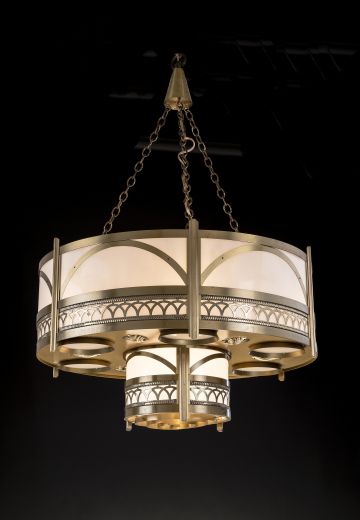 Large Gold Deco Chandelier