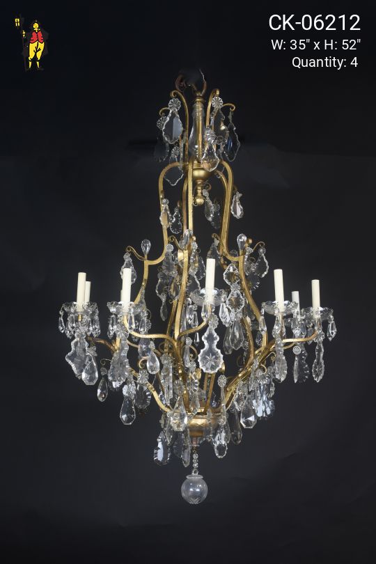 Ten Candle Crystal Chandelier