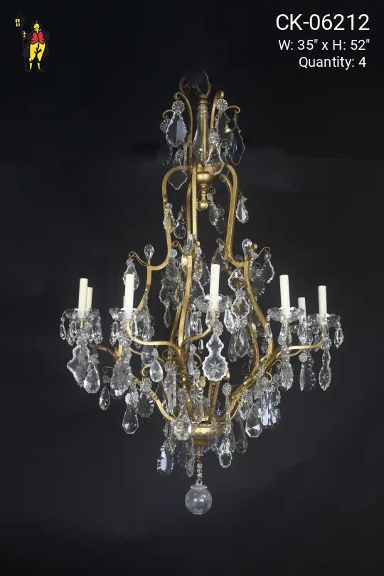 Ten Candle Crystal Chandelier