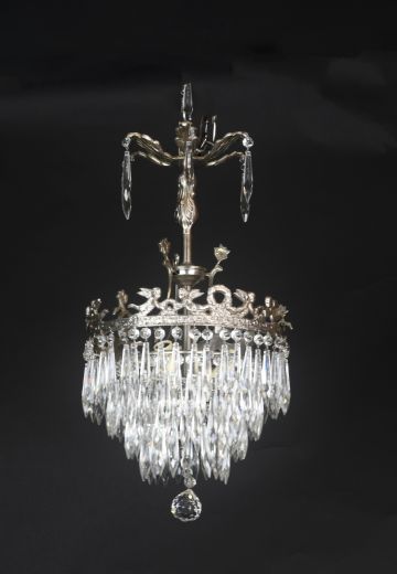 Art Deco 19" Crystal Chandelier