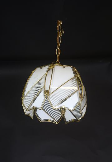 Mid Century Modern Glass Hanging Pendant