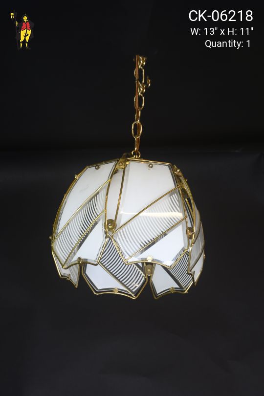 Mid Century Modern Glass Hanging Pendant