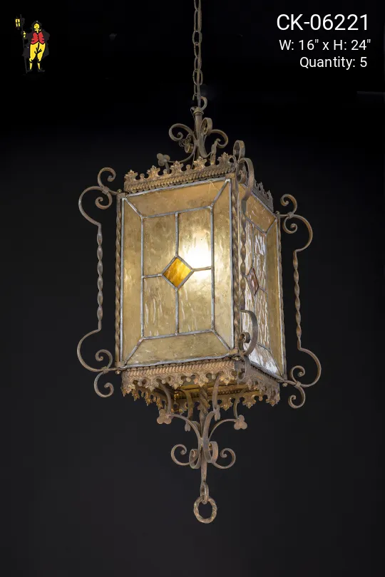 Wrought Iron Gothic Hanging Lantern