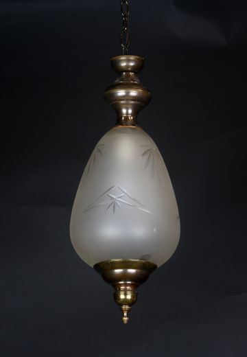Etched Glass Hanging Pendant