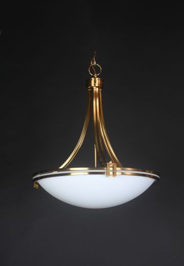 Milk Glass 21" Bowl Chandelier