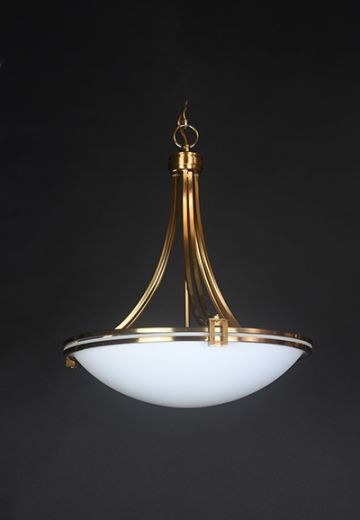 Milk Glass 24" Bowl Chandelier