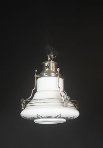 Mid Century Glass Hanging Pendant