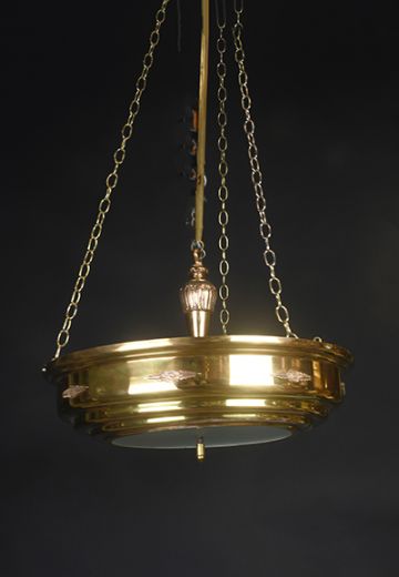 Federal Brass Bowl Hanging Fixture