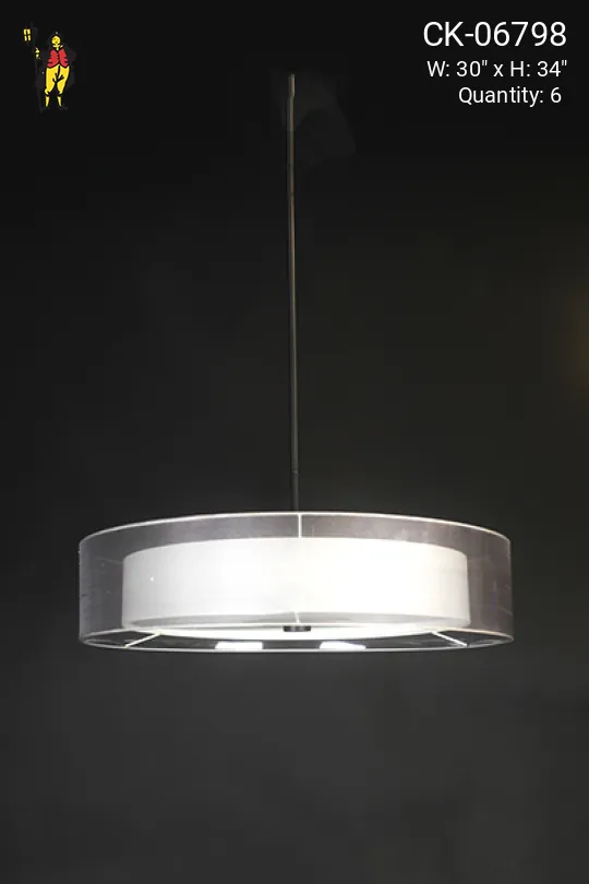Modern Fabric Shade Pendant